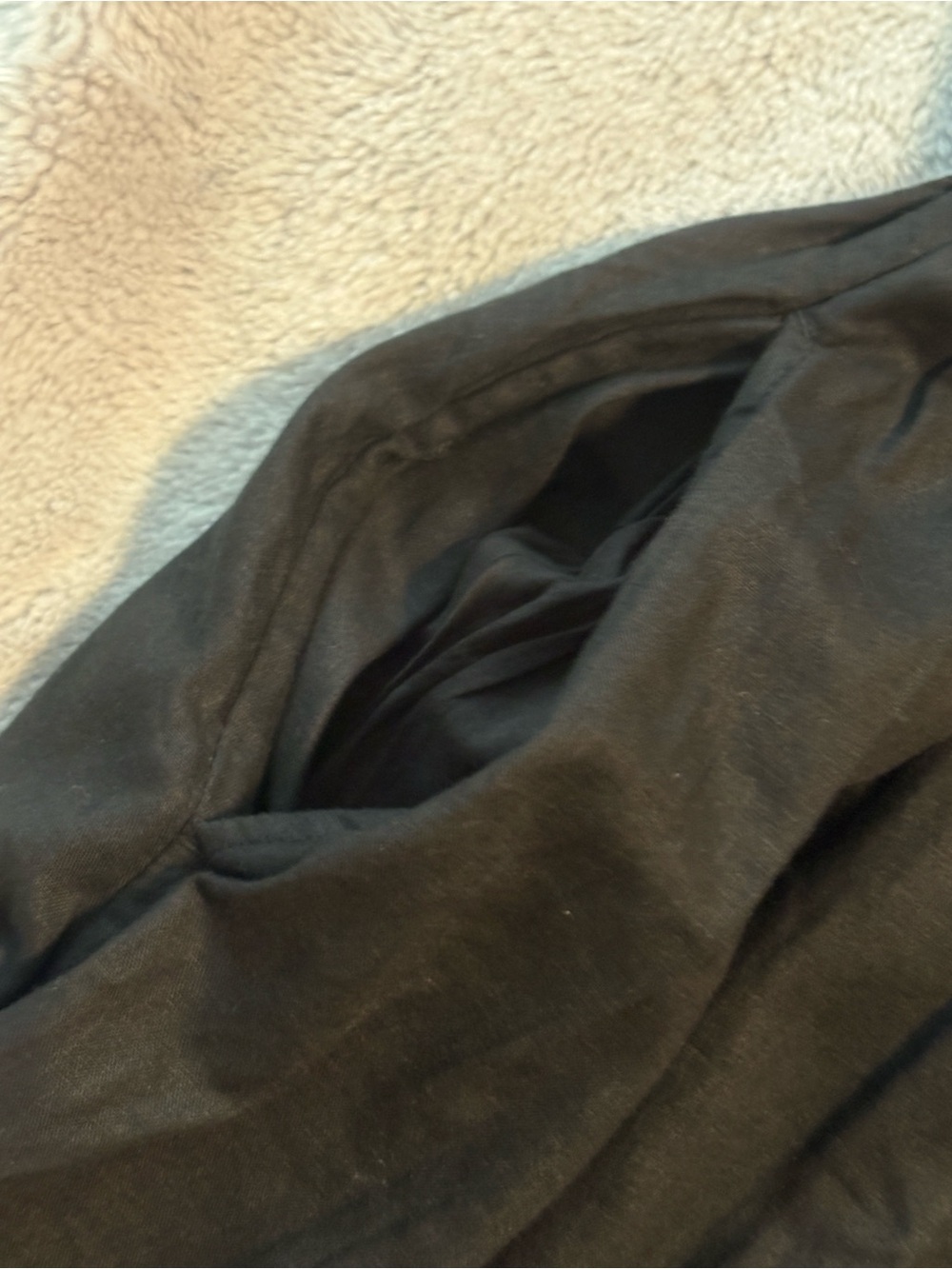 EUC aerie Black Linen Blend Mini Sundress Size M - Picture 4 of 8